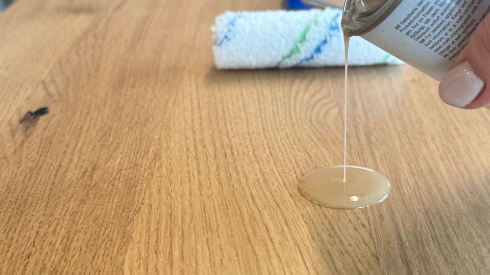 Olejowanie dębowego stołu