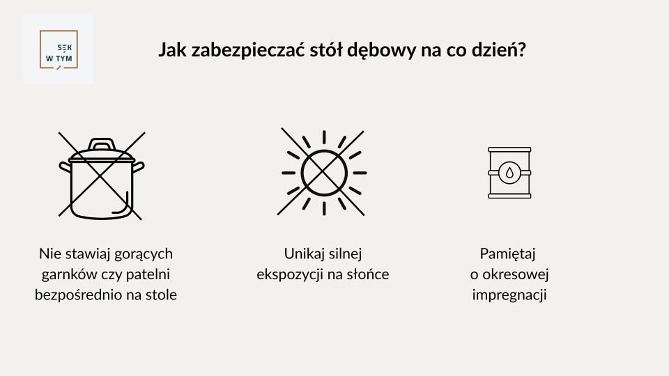 Jak dbać o dębowy stół na codzień